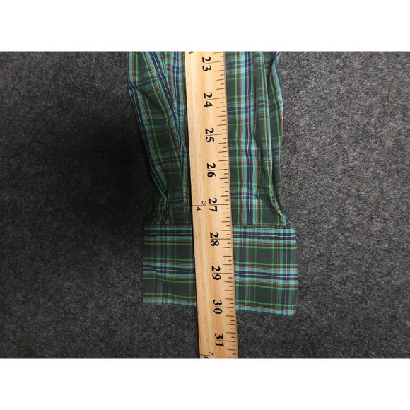 Old Navy Shirt Mens Large L Button Up Plaid Regular Fit Long Sleeve Green - Picture 8 of 12